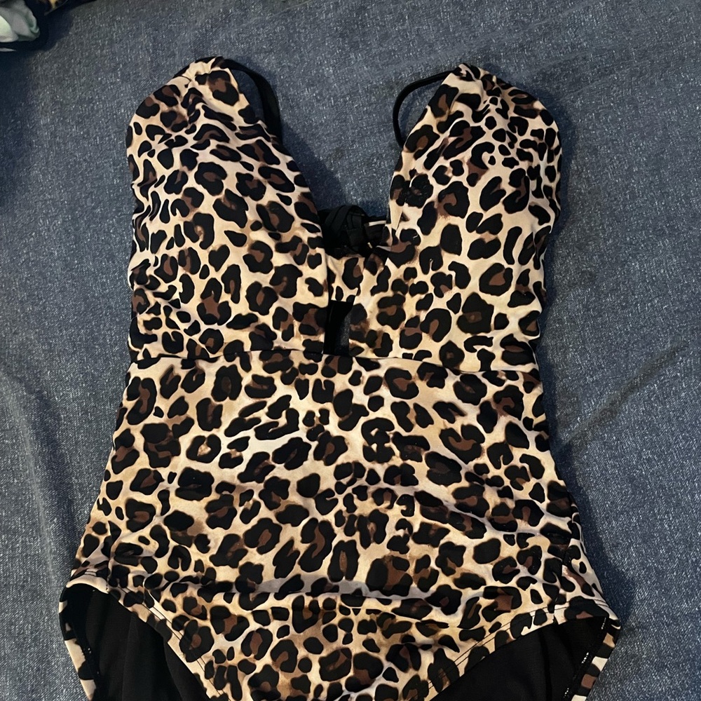 Leopard one piece bathing suit